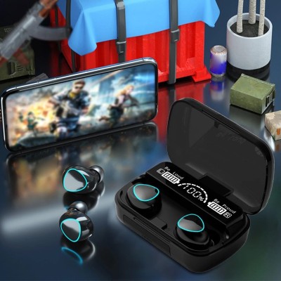 Seashot M10 Bluetooth 5.1 Wireless Earbuds Touch Waterproof IP7X LED Digital Display Bluetooth Headset(Black, In the Ear)