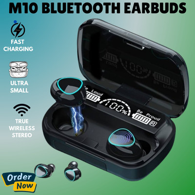GUGGU M10 Wireless Earbuds TWS 5.1 LED Digital Display Touch Bluetooth HeadphoneN12 Bluetooth(Multicolor, True Wireless)