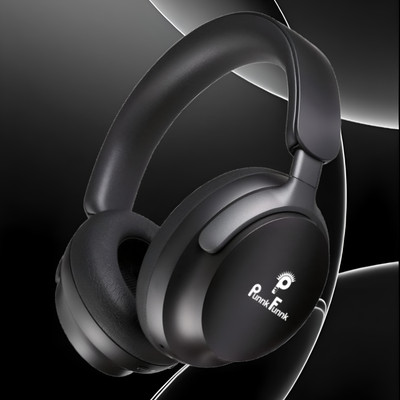 PunnkFunnk BASE || 12 HRS Playback || Soft Paded Earcups || 40mm Driver || Wireless Bluetooth(Black, On the Ear)