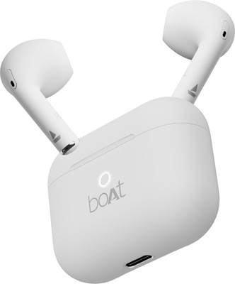 boAt Airdopes Alpha with 35 HRS Playback, 13mm Drivers, Dual Mics ENx & Beast Mode Bluetooth(Swedish White, In the Ear)