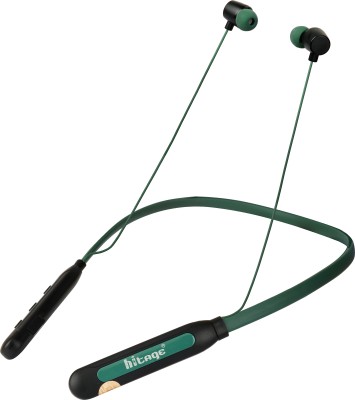 Hitage NBT3150 Club Series 20 hrs Music play time Best Bluetooth Neckband Bluetooth Gaming Headset(Green, In the Ear)