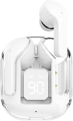 Vaibhav Enterprises Earbuds Bluetooth Wireless, Transparent Charging Case, Active Noise Cancellation Bluetooth(White, In the Ear)