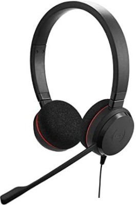 Jabra Gn Netcom Evolve 20 Ear Headphones With Mic Wired Headset(Black, On the Ear)
