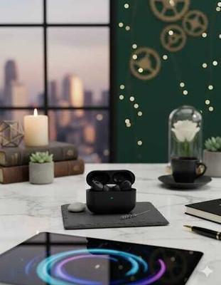 DINESH TWS AIRPOD black Earbud Bluetooth (Black, True Wireless)as98 Bluetooth(Black, True Wireless)