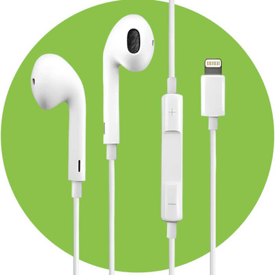 Bxeno Earphones with Lightning Connector For iPhone 13/13 Mini/13Pro[73B] Wired(White, In the Ear)