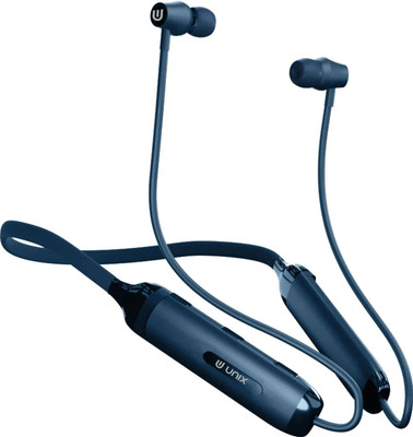 Unix Spencer Wireless Neckband with FastCharge,48Hrs playtime, Earphones with mic Bluetooth(Blue, In the Ear)