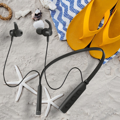 GPQ STORE Rokerz 235 Pro Wireless Bluetooth Neckband(0.4237 Bluetooth(Black, In the Ear)