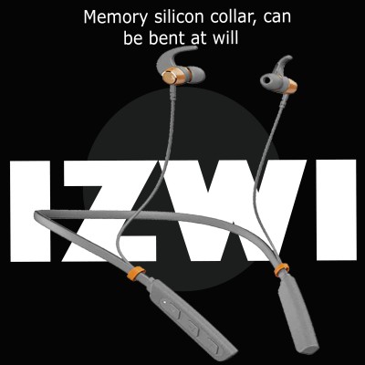 IZWI Wireless In-Ear Headphone with Mic, 35Hrs Playtime, 10mm Driver, Magnetic Buds Bluetooth Headset(Grey, In the Ear)
