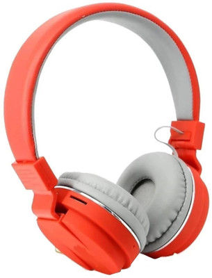 RECTITUDE Wireless Bluetooth Headphones Over Ear, Hi-Fi Stereo Foldable, 5 Hours Playtime Bluetooth & Wired(Red, On the Ear)