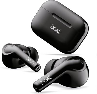boAt Airdopes 161 with 17 Hours Battery and Fast Charge Bluetooth Headset  (Pebble Black, True Wireless)