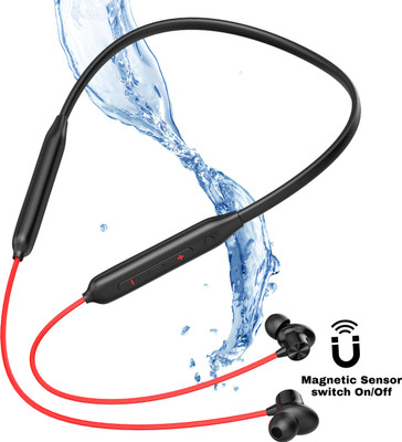 MR.NOBODY Bullets Z2 - MAGNETIC POWER OFF/ON 48Hr Playtime Headphone Neckband MN. Bluetooth(Acoustic Red, In the Ear)