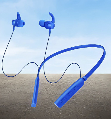 GPQ STORE Rokerz 235 Pro Wireless Bluetooth Neckband(0B.182 Bluetooth(Blue, In the Ear)