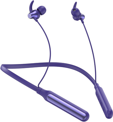 bAot Neckband with 48 Hours Playback Deep Bass with Magnetic Buds Bluetooth(Purple, In the Ear)
