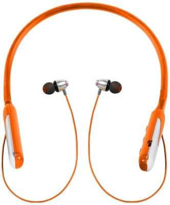 ultiads Wireless Earphone with Sports Magnets & Mic Bluetooth Bluetooth Headset(Orange, In the Ear)