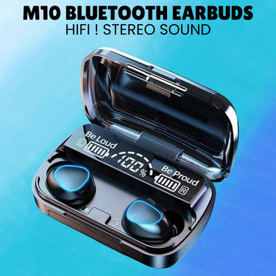 FRONY M10 Wireless (Earbuds) Power Bank LED Display with Deep Bass Stereo Sound A197 Bluetooth(Black, True Wireless)