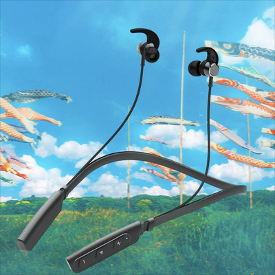 QPG STORE Rokerz 235 Pro Wireless Bluetooth Neckband(0.95 Bluetooth(Black, In the Ear)