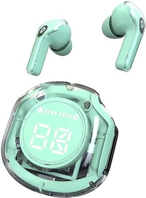 SMART SPHERE Ultapod 2 Pro Earbuds with LED. Digital Display and Transparent Case Bluetooth(Green, In the Ear)