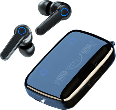 WRADER M19 Wireless Headphones 140H Playtime with Powebank and LED Torch Gaming TWS Bluetooth(Black, True Wireless)