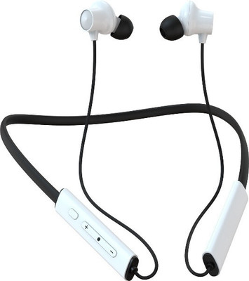 UniBoss Upto 60H Playtime*, ENC, Magnetic On/Off Neckband Bluetooth(White, In the Ear)