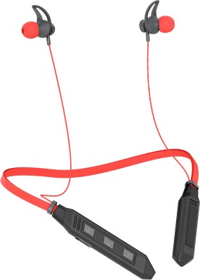IZWI Badshah Sports Wireless Neckband V6.8 Magnetic Waterproof Built-in Mic Bluetooth Headset(RED 24HOUR BATTERY BACKUP, In the Ear)