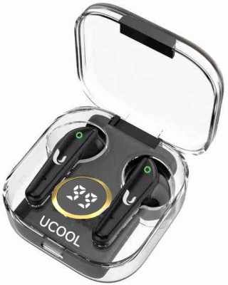 Ucool Crystal 50 Hours Playtime Gaming Bluetooth ENC Tws Earbuds 40ms Low Latency Bluetooth Headset(Black, In the Ear)