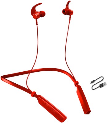 XUOP Running Neckband Earphone BT Headset Water Proof Sports Running Headphones Bluetooth(Red, In the Ear)