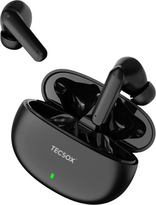 TecSox Wireless Earbuds| IPX| 30hrs Best Low Latency. Bluetooth(Black, True Wireless)