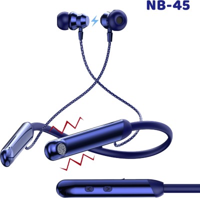 NEXTGEN Bluetooth Headset ENC, Touch Operation, Magnetic On-Off, 45 HRS Musictime Bluetooth Headset(Blue, In the Ear)