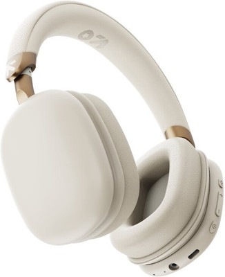 GOBOULT Fluid X 60H Battery, 40mm Drivers, Foldable design, ENC Mic, Gaming Mode, 5.4v Bluetooth & Wired(White, On the Ear)