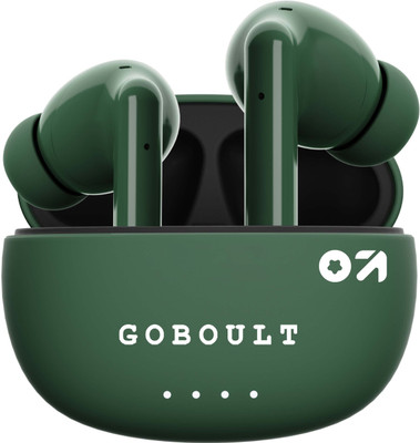 GOBOULT W20 with ENC Mic, 40Hrs Battery Life, Low Latency Gaming, Made in India, 5.3v Bluetooth(Pine Green, True Wireless)