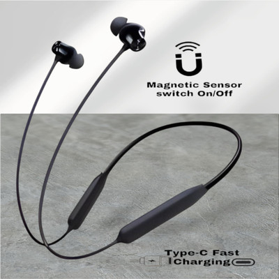 TWS 48 Hours Playtime Bluetooth Wireless Neckband Headphones Earphone_Y4 Bluetooth & Wired(Black, In the Ear)