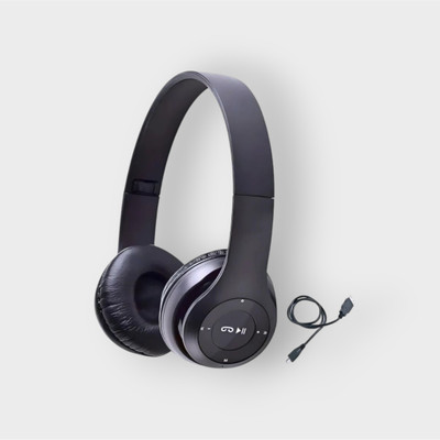 TWS Wireless Headphones with Ergonomic Design and AUX Compatibility_XS Bluetooth & Wired(Black, On the Ear)