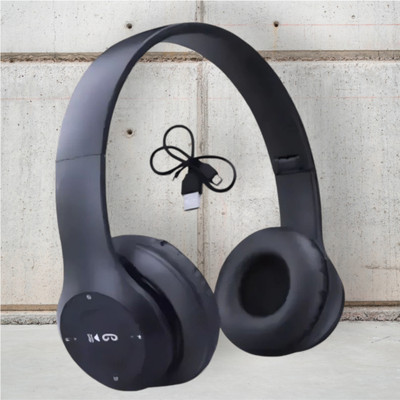 AIZINA Superior Voice Pickup Headphones with Excellent Sound & Battery_M6 Bluetooth & Wired(Black, On the Ear)