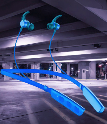 GPQ STORE Rokerz 235 Pro Wireless Bluetooth Neckband(B.0.370 Bluetooth(Blue, In the Ear)