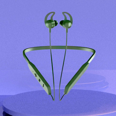 GUGGU Bluetooth Headset Neckband with mic BT-Max 30H Playtime & Calling VibrationP233 Bluetooth(Green, True Wireless)