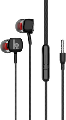 KIVART Rocket Wired Earphones | Powerful Sound, Deep Bass, Comfortable Fit Wired(Black, In the Ear)