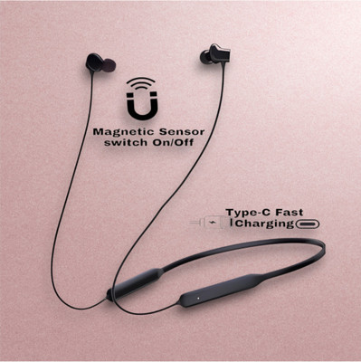GDS High-Fidelity Wireless Neckband - Long-Lasting Battery & Deep Sound_HH Bluetooth & Wired(Black, In the Ear)