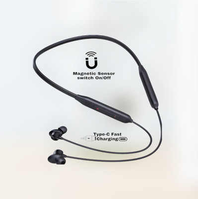 TWS Student Wireless Neckband - great for studying and long battery_FV Bluetooth & Wired(Black, In the Ear)