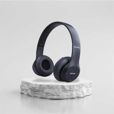 TWS Folding Bluetooth Bass Surge Signature Sound_MZ Bluetooth & Wired(Black, On the Ear)