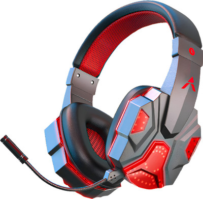 ADCOM Cyberpunk Wireless Gaming 50ms Low Latency, 40mm Drivers & ENC Detachable Mic Bluetooth Gaming(Black, On the Ear)