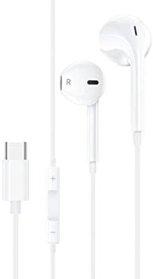 MARS TYPE-C Earphone New ergonomic earplugs design Stereo Headphone with Hi-Fi Audio Bluetooth & Wired Headset(White, In the Ear)