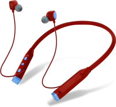 TEQIR TUNE AUDIO HOPE 36 HOURS MUSIC PLAYBACK Neckband Wireless With Mic Bluetooth Headset(Red, In the Ear)