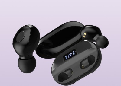 YAROH Y25_T2 Wireless Earbuds with Bluetooth 5.0 & Digital Display Bluetooth(Black, In the Ear)