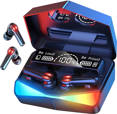 BDS M28 AI Calling Air buds Neckband TWS Earbuds Fast Charging Supported Bluetooth Gaming(Black, In the Ear)