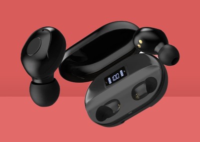 SACRO V48_T2 Wireless Earbuds with Bluetooth 5.0 & Digital Display Bluetooth(Black, In the Ear)