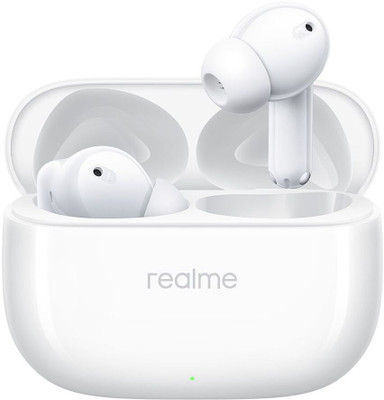 realme Buds T310 with 12.4mm Driver, 46dB ANC, Spatial Audio and upto 40 hours Playback Bluetooth(Agile White, True Wireless)