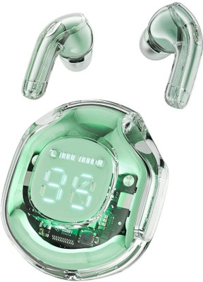 Gizitacore Ultrapods Pro TWS Earbud, Bluetooth Earbuds with Transparent Design Display Bluetooth(Green, True Wireless)