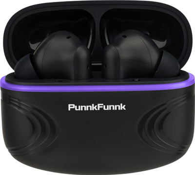 PunnkFunnk Fusion IV Superstar Wireless Earbuds - 50 Hours Playtime, Deep Bass Bluetooth(Black, True Wireless)