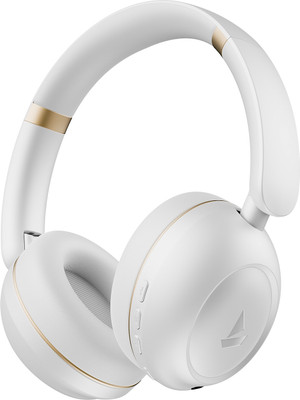 boAt Rockerz Prime 415, 360 Spatial Audio,120H Battery,AI-ENx,BEAST Mode,App Support Bluetooth(White Sabre, Gold, On the Ear)