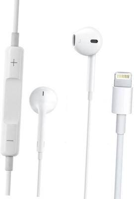 LELISU Earphone with Mic Compatible with i-Phone 14/13/12/11 Pro Max Xs/XR/X/7/8 Plus Wired Headset(White, In the Ear)